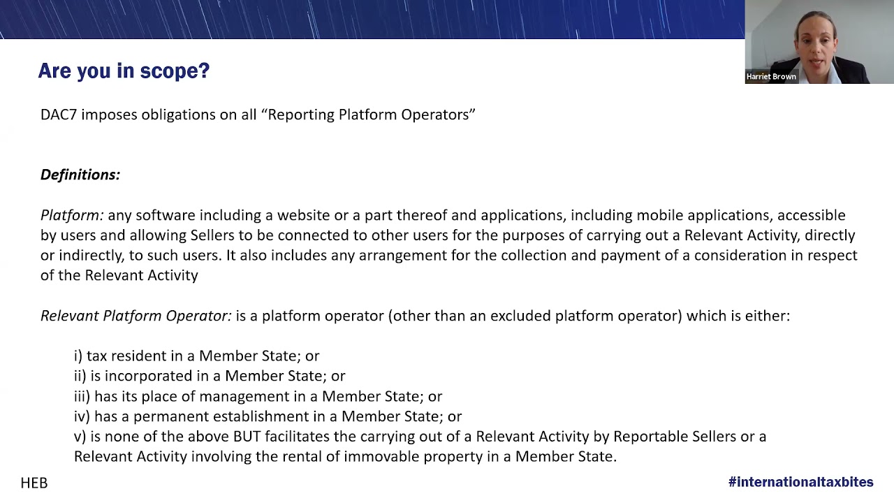 What is DAC7 : Beyond Banks Beyond the boundaries of Europe