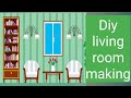 HOW TO MAKE LIVING ROOM FOR PAPER DOLL|| PART -2 PAPER DOLL HOUSE ||DIY ||QUIET BOOK
