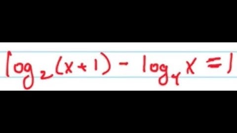 Solve log(base2)(x+1)-log(base4)x=1