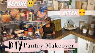 Easy DIY Pantry Makeover How To Build Easy Small Pantry Makeover On A Budget| Living With Foxx