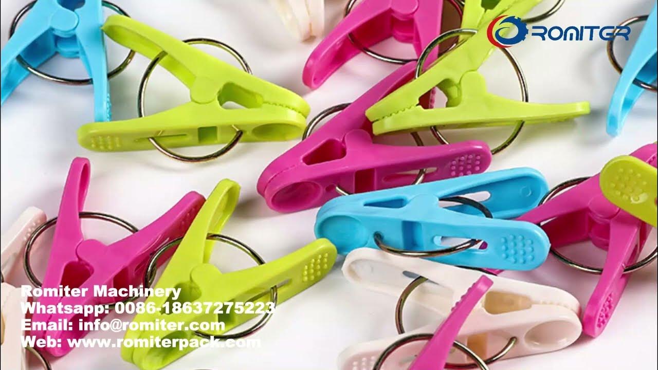 plastic clothespin ring spring assembling machine YouTube