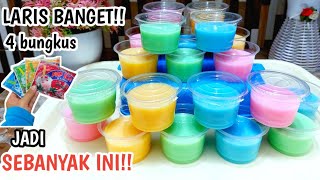 4 BUNGKUS POP ICE JADI SILKY PUDING SEBANYAK INI !! RESEP SILKY PUDING POP ICE COCOK JADI IDE JUALAN