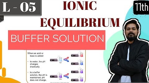 Ionic Equilibrium । Class 11 (L5) I Buffer solution
