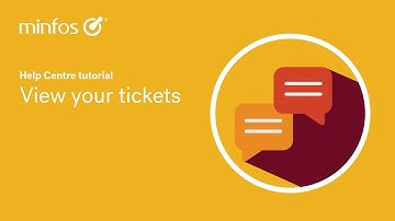 View your tickets in the Minfos Help Centre