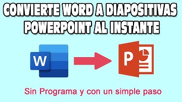 Como pasar de Word a diapositivas Power point al instante facil rapido