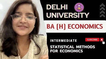 Intermediate Statistical Methods for Economics (SME) Syllabus | Sem 2 UGCF |  DU B.A. Economics