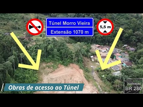 Duplicação da BR-280: obras de construção do túnel duplo seguem em ritmo  acelerado