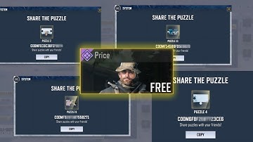 34 PUZZLE PIECE CODES FOR PRICE SKIN IN BRAVO SIX: SNOWBOUND