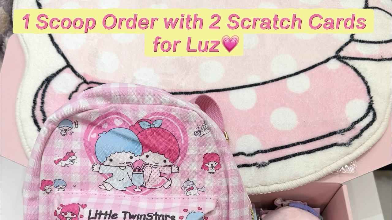 1 Scoop Order with 2 Scratch Cards for Luz💗#sanrio #luckyscoop #giftideas #packingorders 