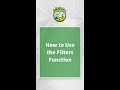 How to use the filters function