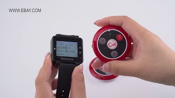 Retekess T128/T117 Wireless Restaurant Call System：How to pair the call button with Watch