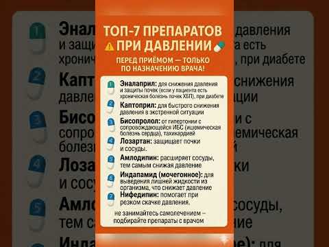 ТОП-7 препаратов от давления: какой для чего?  #здоровье