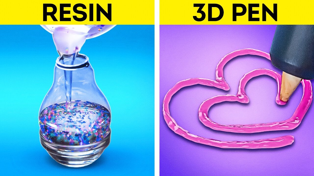 Cute DIY Ideas And Cool Crafts With 3D Pen And Epoxy Resin - YouTube