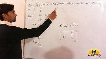 Construct a 2 × 2 matrix, A = [aij], whose elements are given by:(ii)aij=i/j