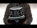 Raiders 'THE-CALGARY' Black-Grey Knit Beanie Hat by Twins 47 Brand