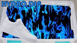 HYDRO Dipping AIR Force 1's In BLUE FIRE!!