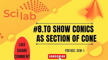 Scilab program to show conics as sections of cone.