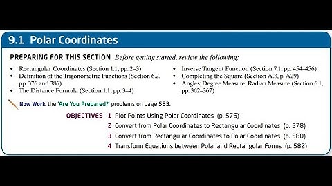 Section 9.1 - Polar Coordinates
