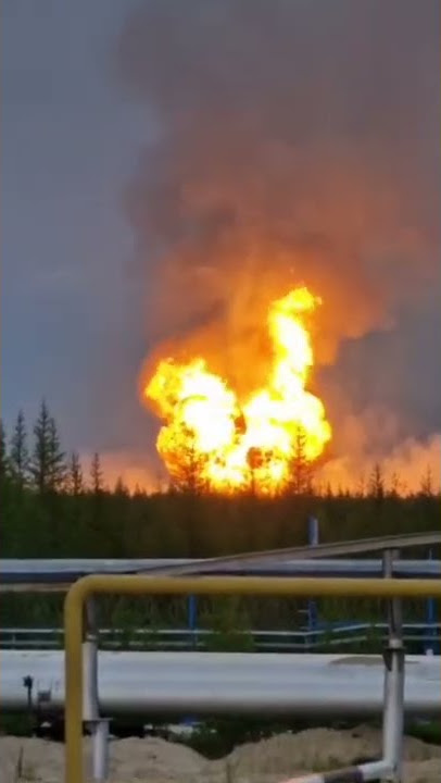 The largest gas field in Russia is burning in the Yamal-Nenets Autonomous District.