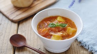 【365日のパンとスープ】さつまいもとトマトのスープ