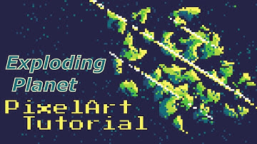 Pixelart Tutorial - Exploding Planet Space Scene. Beginner Friendly!