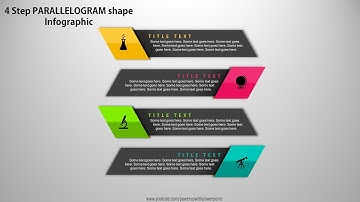 38.Create 4 Step PARALLELOGRAM Infographic|Powerpoint Presentation|Graphic Design|Free Template