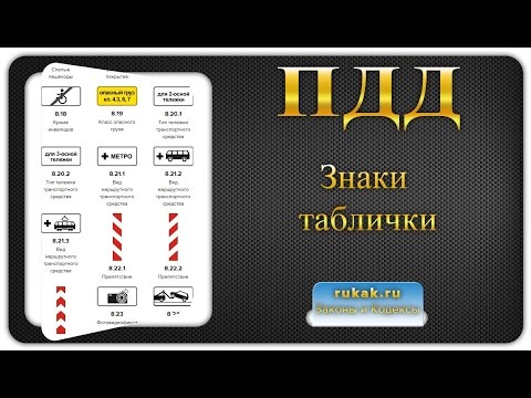 Дорожные знаки 8. Знаки дополнительной информации (таблички). Правила Дорожного Движения (ПДД)