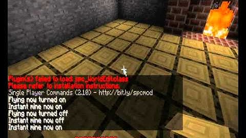 Minecraft Mod Highlight- Single Player Commands -Base building Part 1