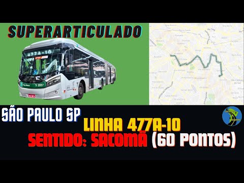 Ônibus São Paulo SP Brasil - Linha 477A-10 - Terminal Pinheiros - Sacomã