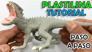 ✅ COMO HACER UN DINOSAURIO INDOMINUS REX DE PLASTILINA PASO A PASO ✅ JURASSIC WORLD - PLASTIL