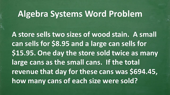 Algebra SYSTEM WORD PROBLEM – Let’s solve it step-by-step...