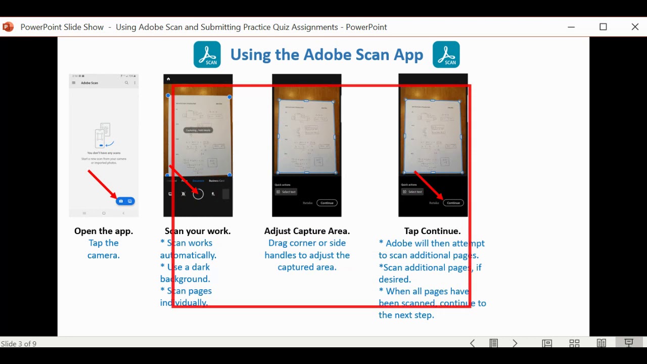 Adobe Scan to Create PDF Files and Uploading Them Blackboard - YouTube