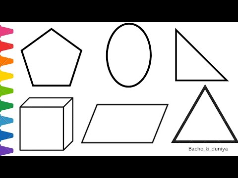 Easy Triangle Shape drawings. Draw with triangle shape. Shapes