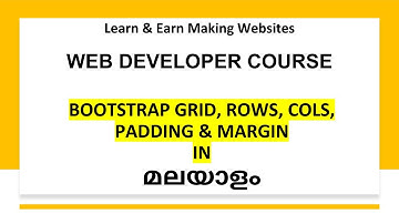 5. Bootstrap Grid, Rows, Columns, Padding and Margin - Learn Bootstrap Malayalam.