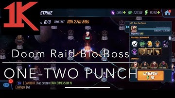One-Two Punch - Doom Raid First Strike Bio boss Guide - 2 shot