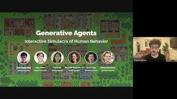 Joon Park: Generative Agents: Interactive Simulacra of Human Behavior