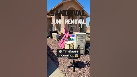 El Paso Junk Gone in Seconds! | #shorts #JunkRemoval #CleanoutTimelapse #FortBlissTX #BeforeAndAfter