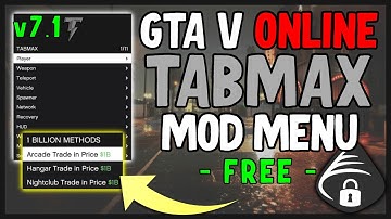 Tabmax Mod Menu v7.1 | FREE GTA V Mod Menu | UPDATED! | 1 BILLION METHOD | Easy to follow tutorial!