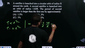 A satellite is launched into a circular orbit of radius R around the earth. A second satellite i....