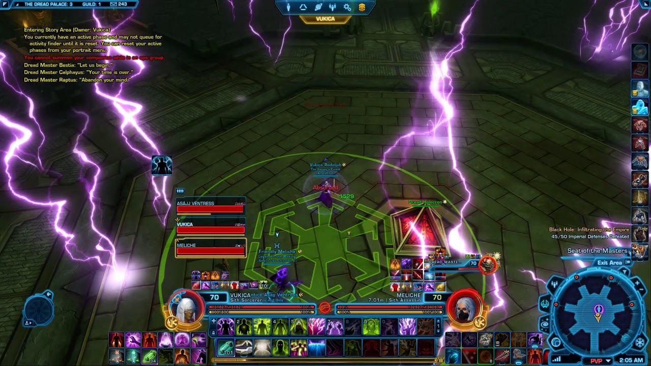 Three noobs - Dread palace, Dread Council sm, 3 man (70 on 70 :) )