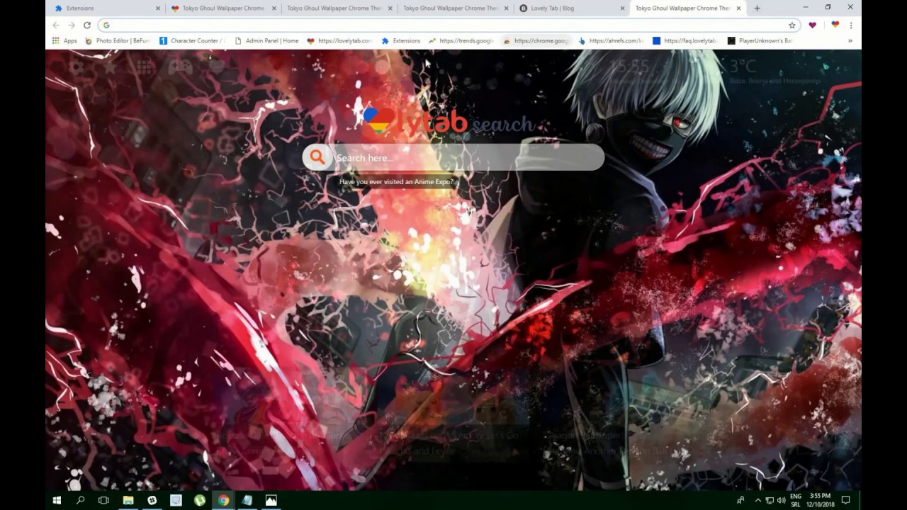 Tokyo Ghoul Wallpaper Chrome Theme Youtube