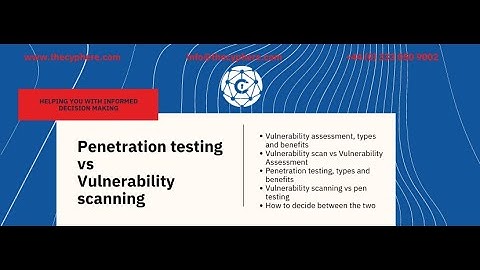Vulnerability scanning vs Penetration Test - Concepts, main differences and security compliance