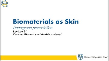 Lecture 21 Undergrad Presentation: BIOMATERIALS AS SKIN - by Kirsten and Ashley.