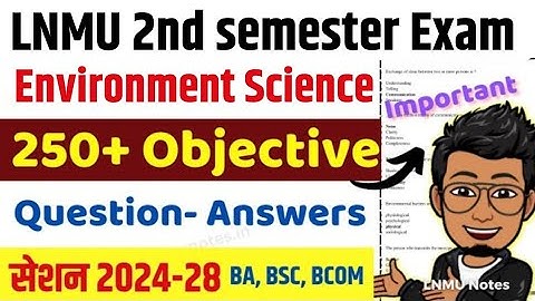 AEC Environmental science 2nd semester question 2025| 2nd semester important question 2024-28 Exam