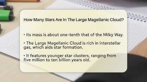 How Many Stars Are In The Large Magellanic Cloud? - Physics Frontier