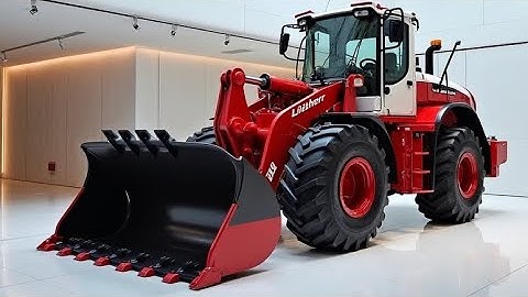 Ultimate Dozer Showcase: Red & White Liebherr PR 776 in a Sleek White Showroom