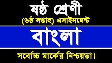 Class 6 Assignment || Bangla || ৬ষ্ঠ শ্রেণির বাংলা এসাইনমেন্ট | 6th Week | class 6 bangla assignment