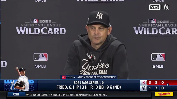 Aaron Boone on the 3-1 loss to Boston in the first game of the Wild Card