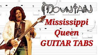 Mountain - Mississippi Queen | Rhythm & Lead GUITAR TABS | Cover | Tutorial | Lesson