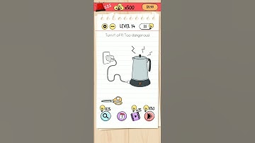 brain test Level 14 ( touch the red button of the kettle)